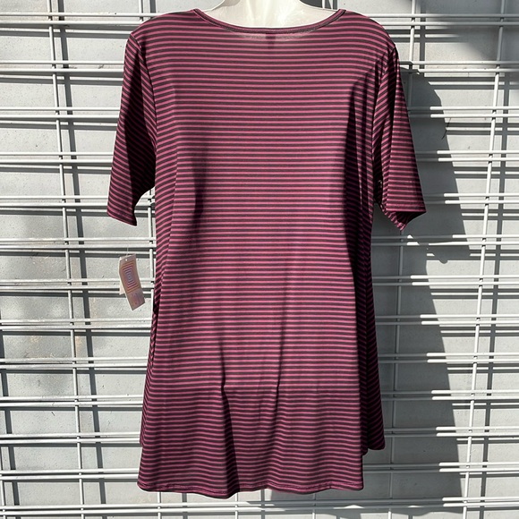 LLR Striped Perfect T Tunic Top-#0506 - Picture 7 of 12